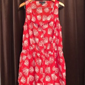 Women’s red and white romper